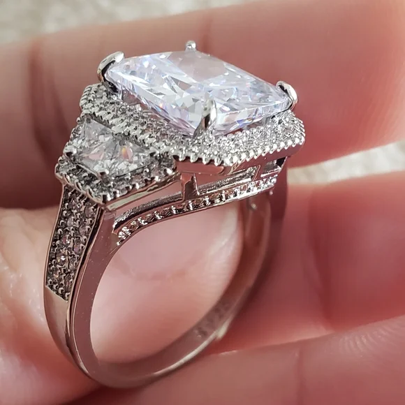 925 silver 5As zirconia stone ring - Picture 5 of 7